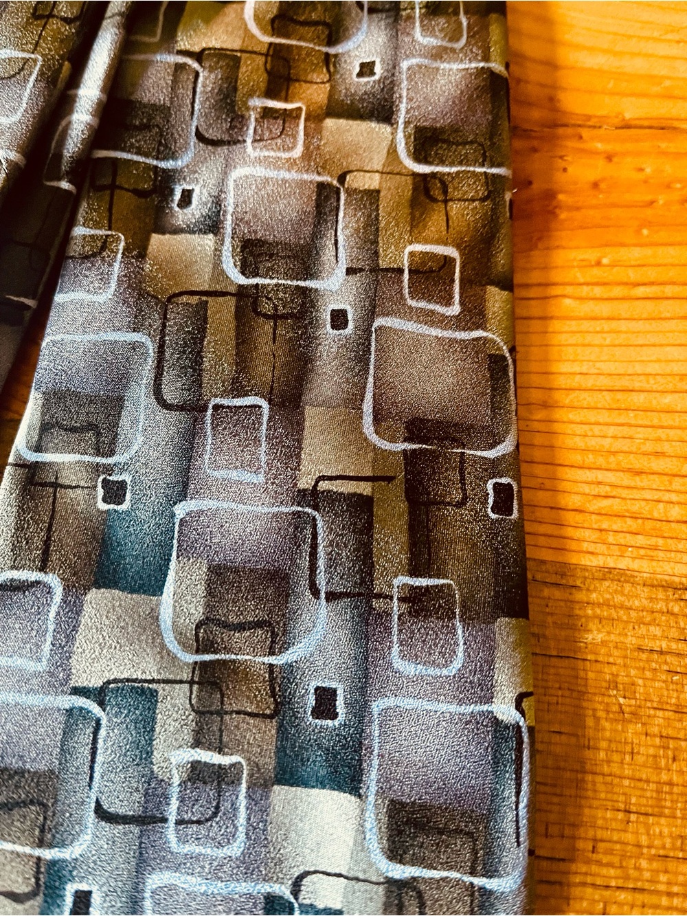 J. Garcia Black Gray White Geometric Necktie